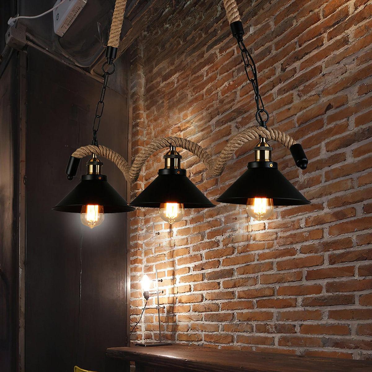 Garrowina Hemp Rope Chandelier-Moonnatur