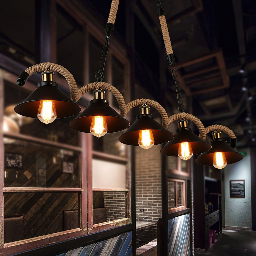 Garrowina Hemp Rope Chandelier-Moonnatur