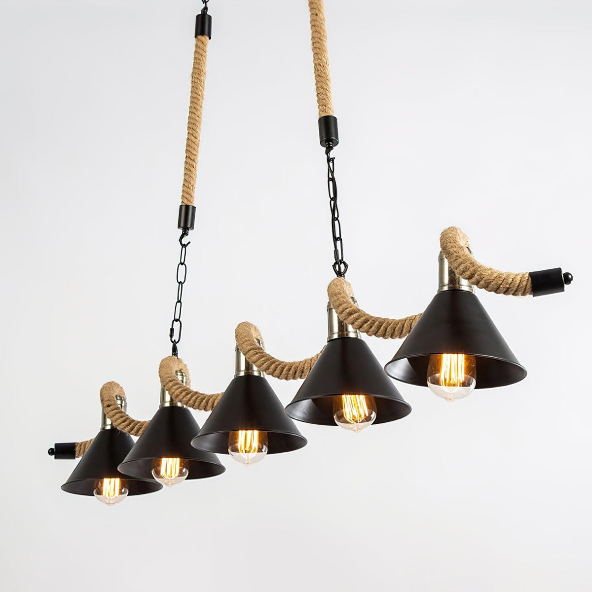 Garrowina Hemp Rope Chandelier-Moonnatur