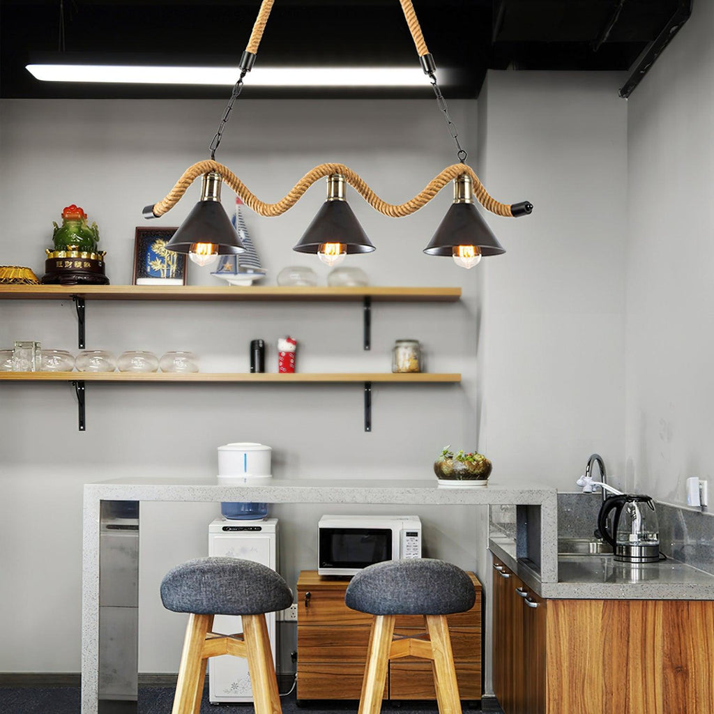 Garrowina Hemp Rope Chandelier-Moonnatur