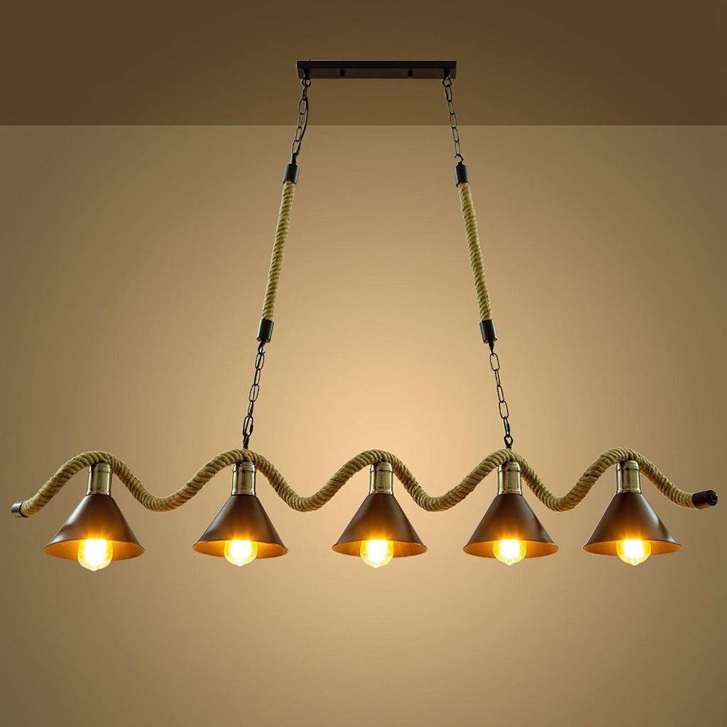 Garrowina Hemp Rope Chandelier-Moonnatur