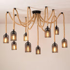 Wrenalia Hemp Rope Chandelier-Moonnatur