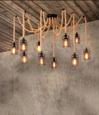 Wrenalia Hemp Rope Chandelier-Moonnatur