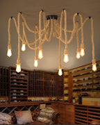 Wrenalia Hemp Rope Chandelier-Moonnatur