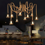 Wrenalia Hemp Rope Chandelier-Moonnatur