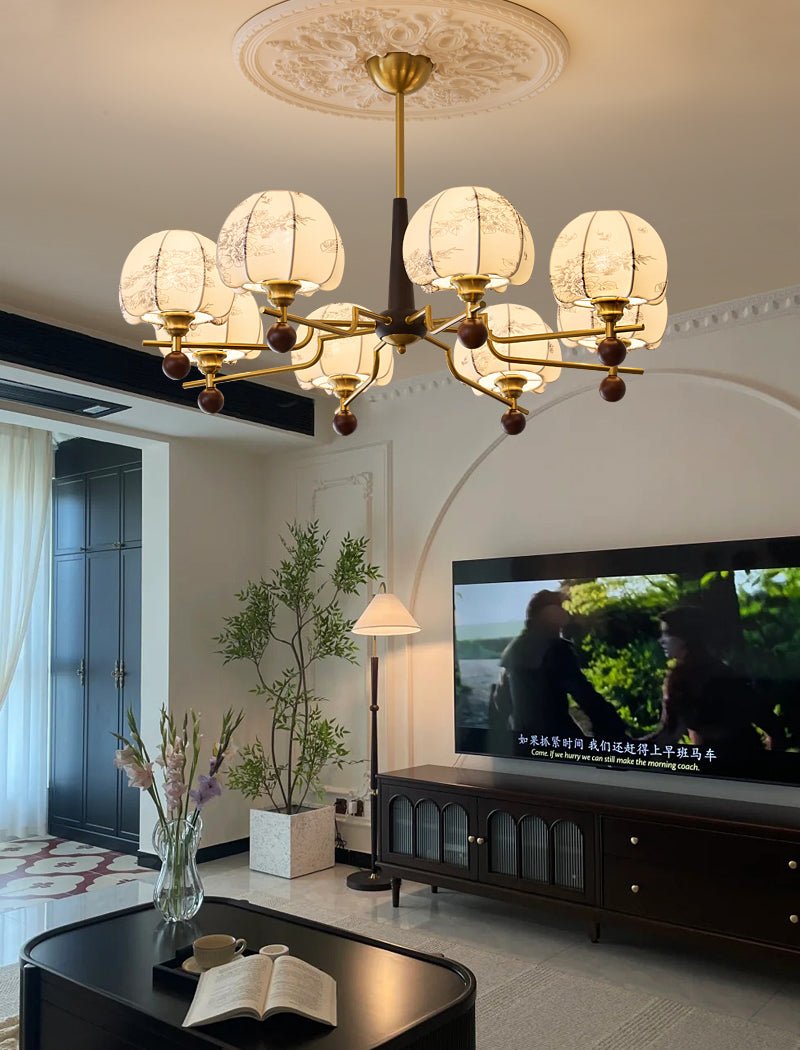 Haldenina Fabric Chandelier-Moonnatur