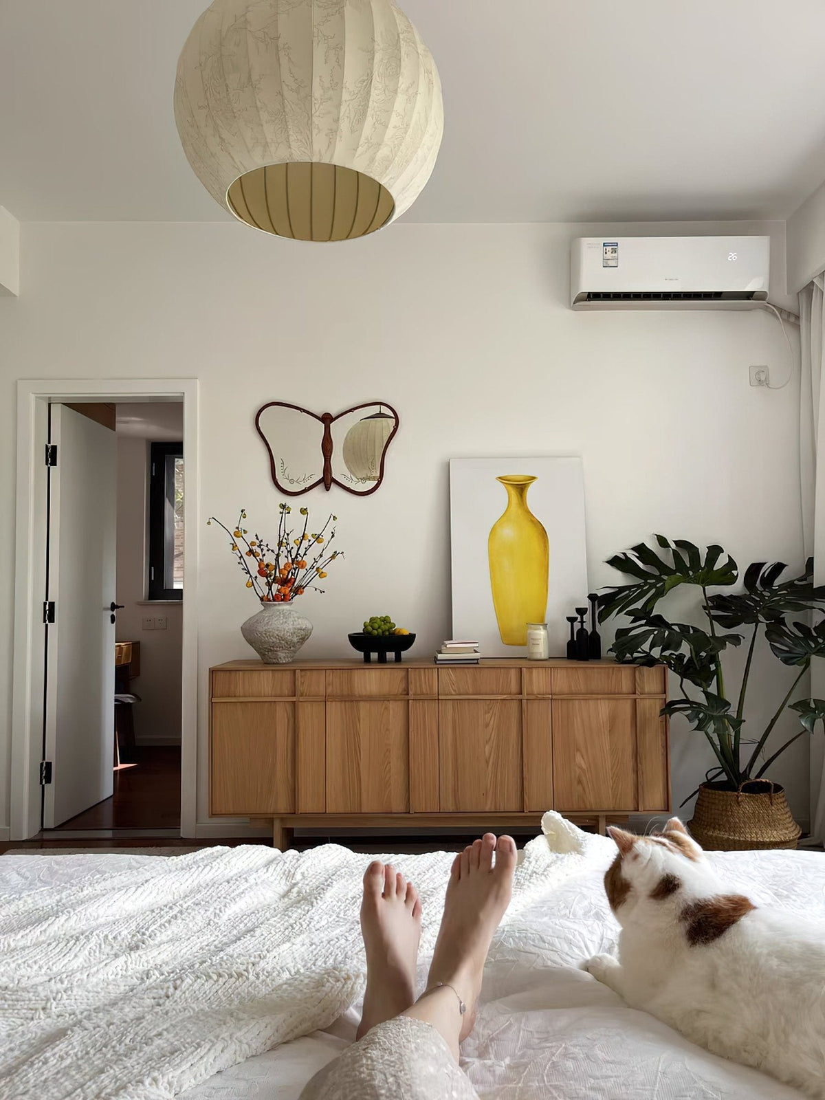 Yrenelle Fabric Pendant Lamp-Moonnatur