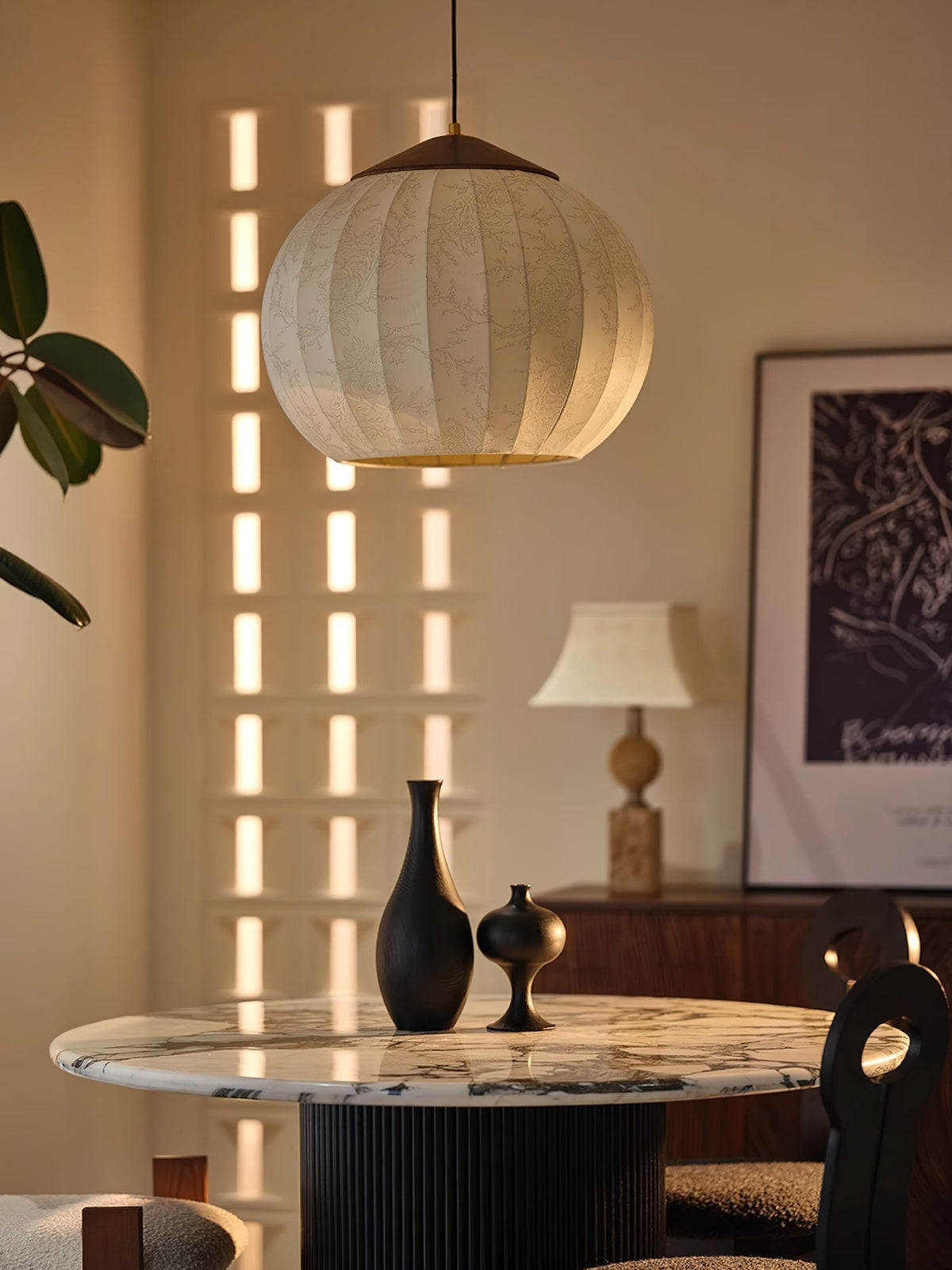 Yrenelle Fabric Pendant Lamp-Moonnatur