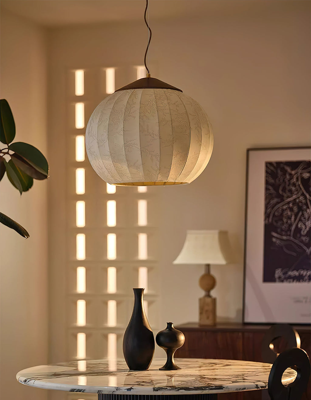 Yrenelle Fabric Pendant Lamp-Moonnatur