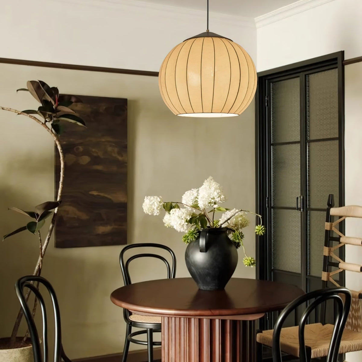 Yrenelle Fabric Pendant Lamp-Moonnatur