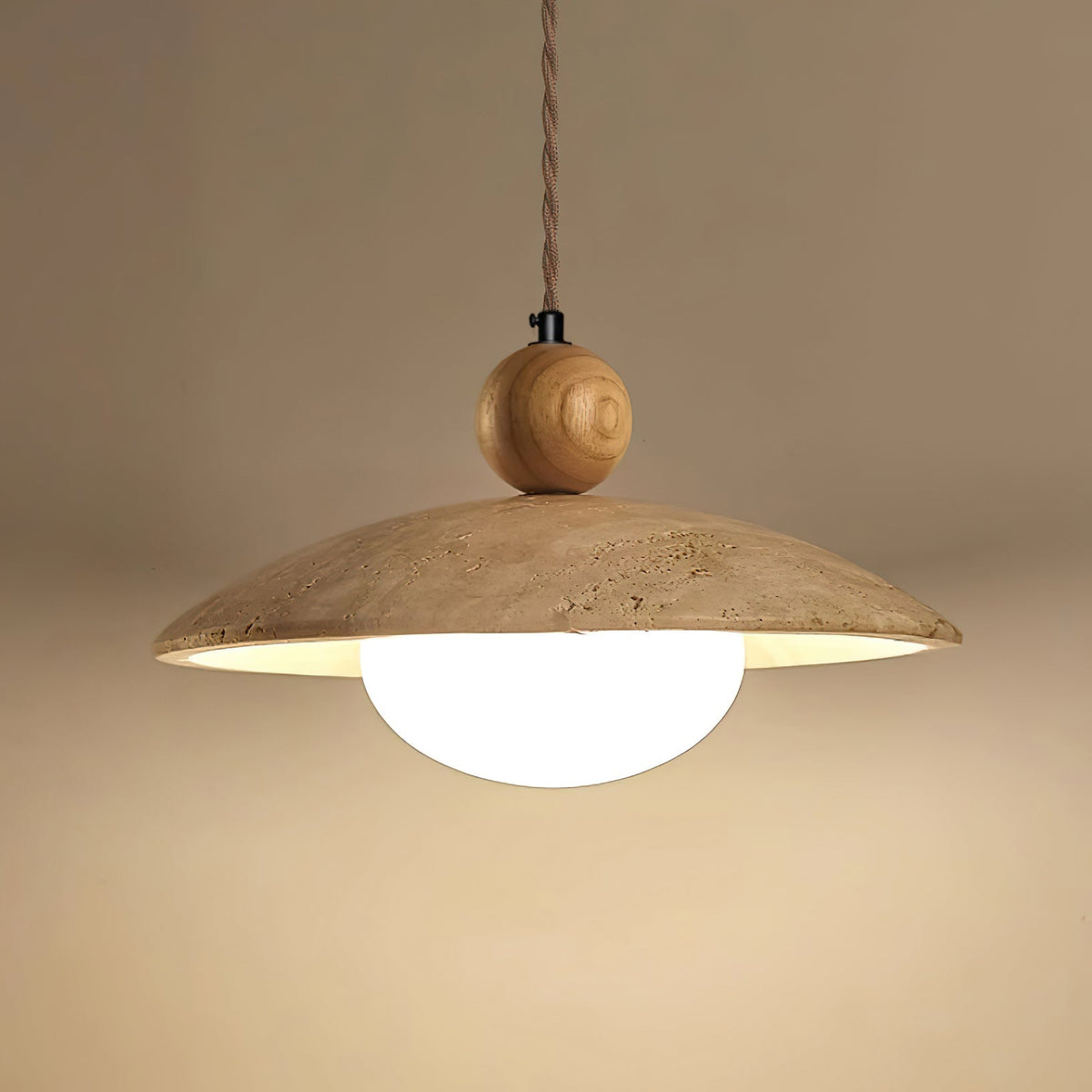 Abercove Travertine Pendant Light-Moonnatur