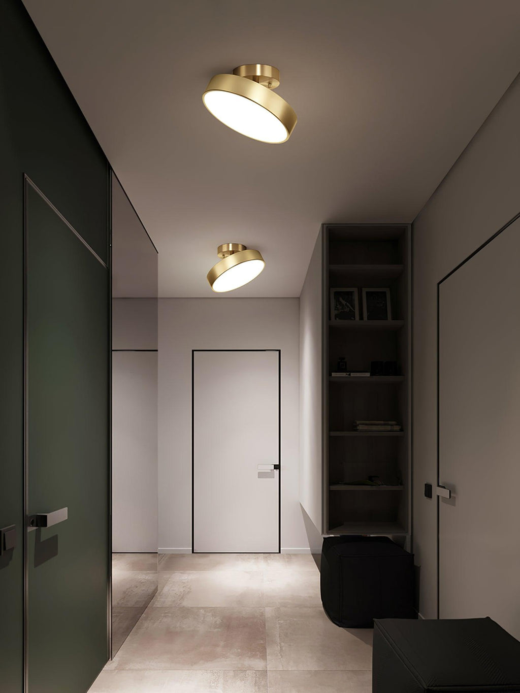 Florune Brass Ceiling Light-Moonnatur