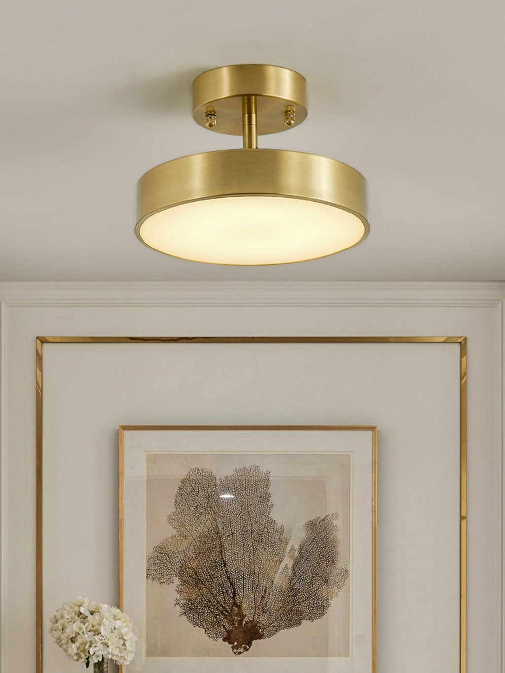 Florune Brass Ceiling Light-Moonnatur