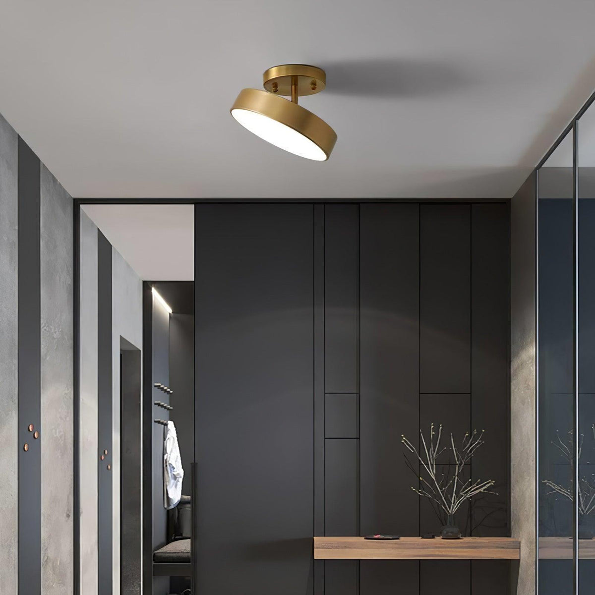 Florune Brass Ceiling Light-Moonnatur