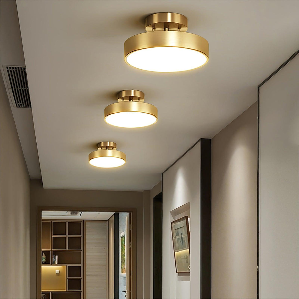 Florune Brass Ceiling Light-Moonnatur