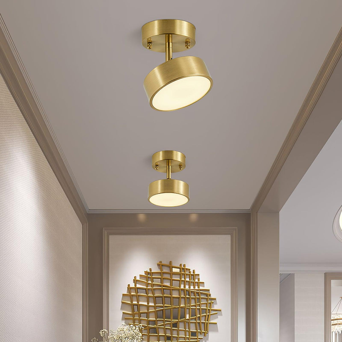 Florune Brass Ceiling Light-Moonnatur