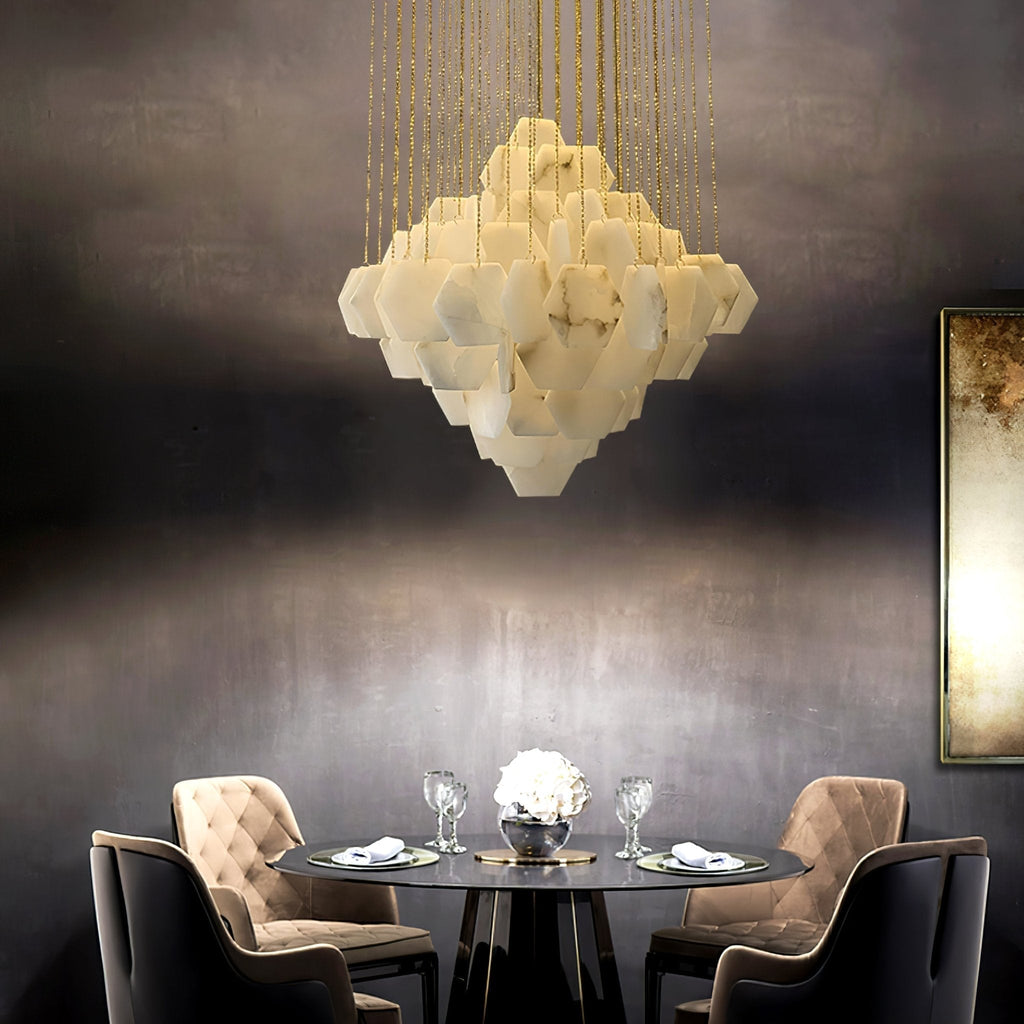 Wenrelwick Alabaster Chandelier-Moonnatur