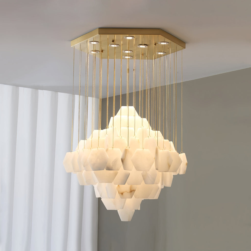Wenrelwick Alabaster Chandelier-Moonnatur