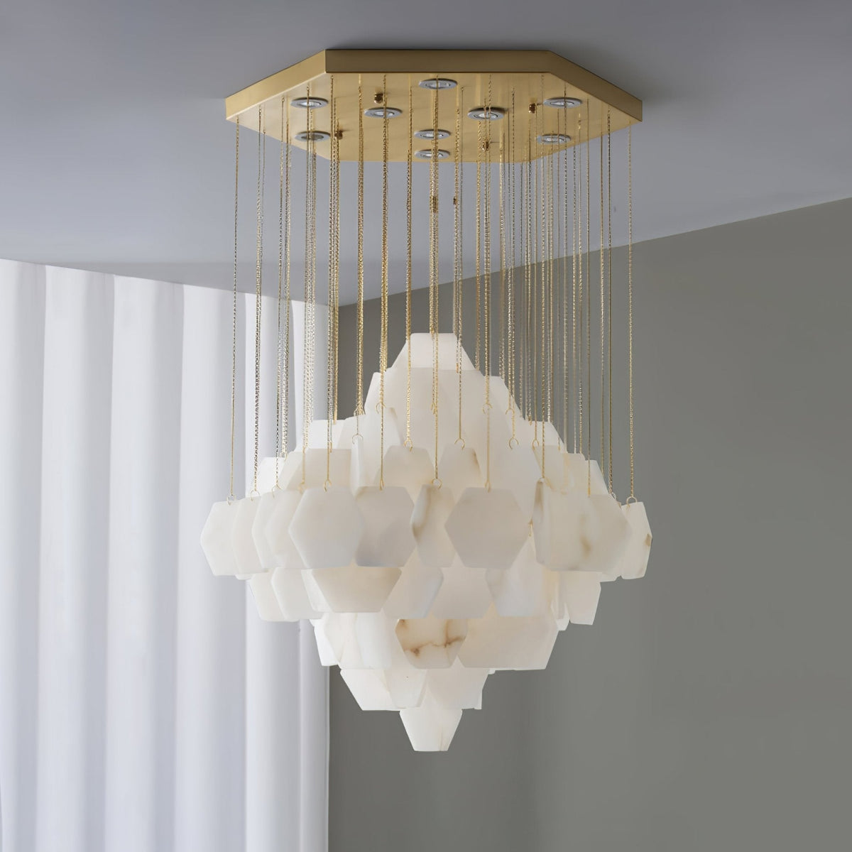Wenrelwick Alabaster Chandelier-Moonnatur