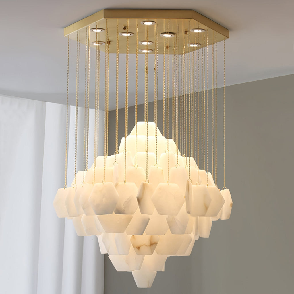 Wenrelwick Alabaster Chandelier-Moonnatur