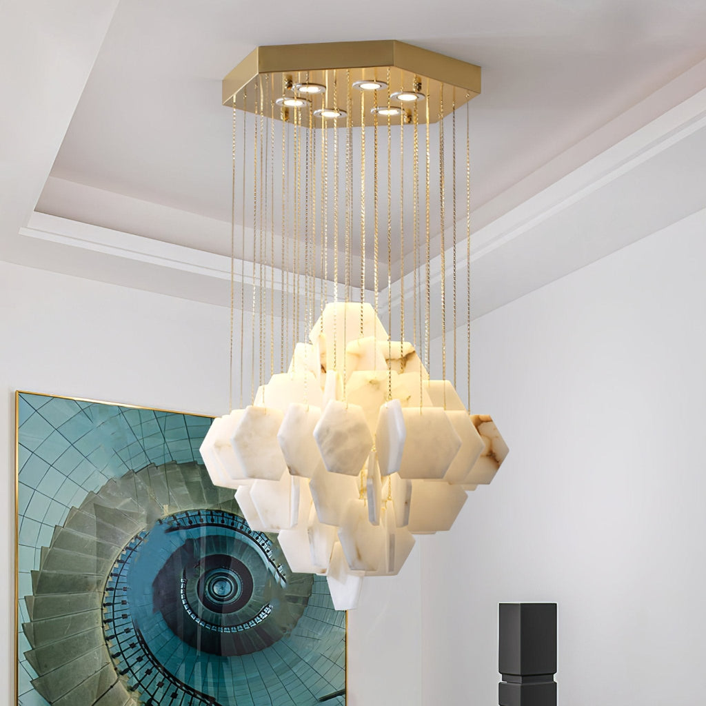 Wenrelwick Alabaster Chandelier-Moonnatur