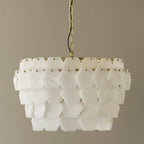 Wardenwood Alabaster Chandelier-Moonnatur