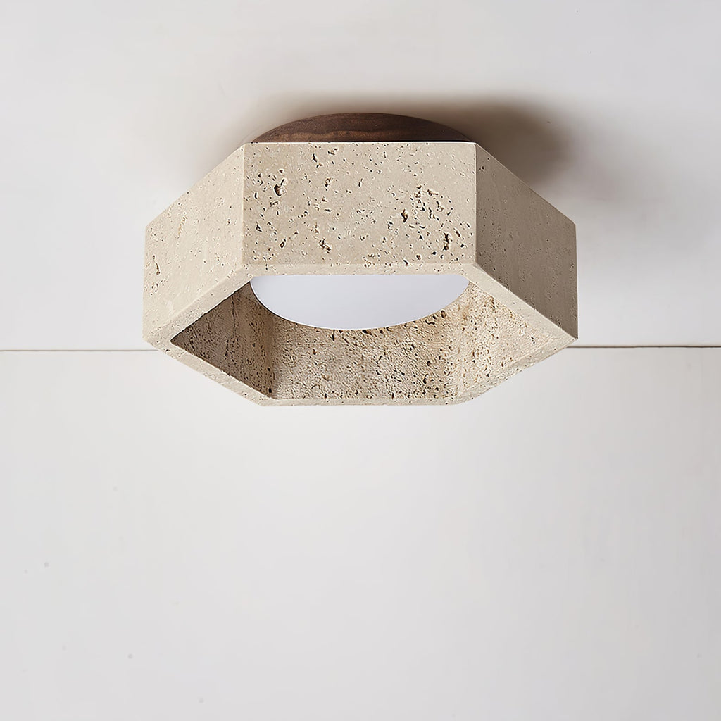 Renverwyn Travertine Ceiling Light-Moonnatur