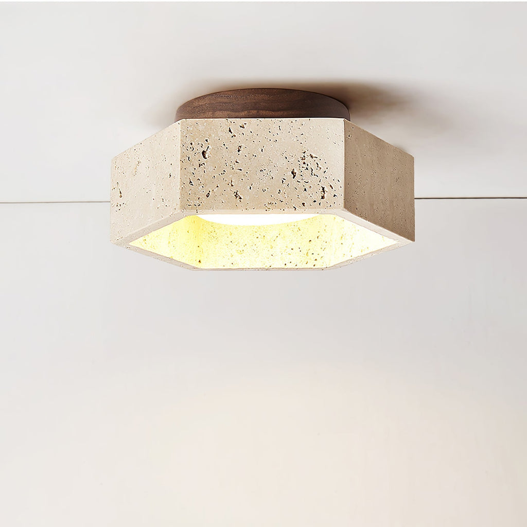 Renverwyn Travertine Ceiling Light-Moonnatur