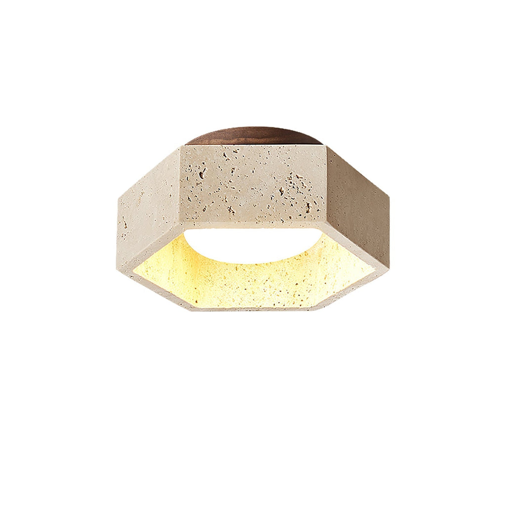 Renverwyn Travertine Ceiling Light-Moonnatur