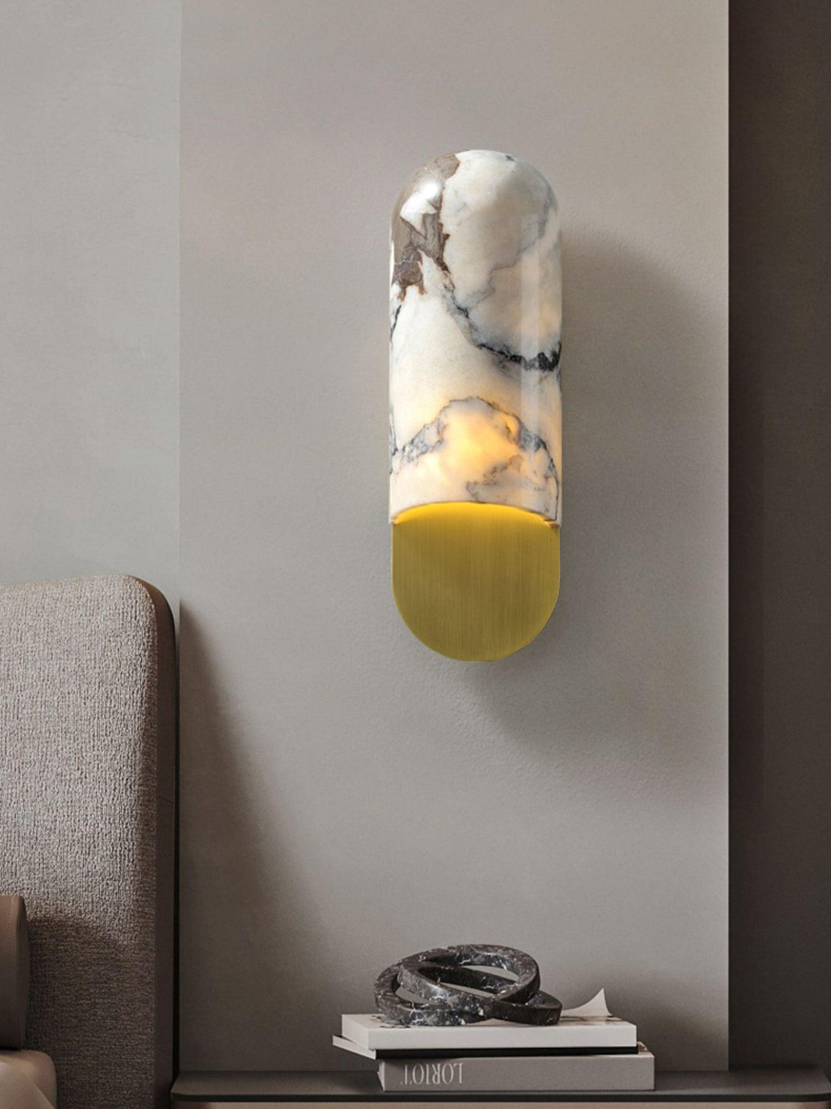 Glenena Marble Wall Light-Moonnatur