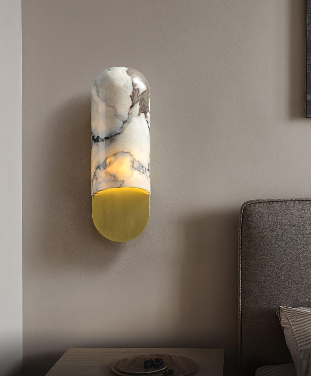 Glenena Marble Wall Light-Moonnatur