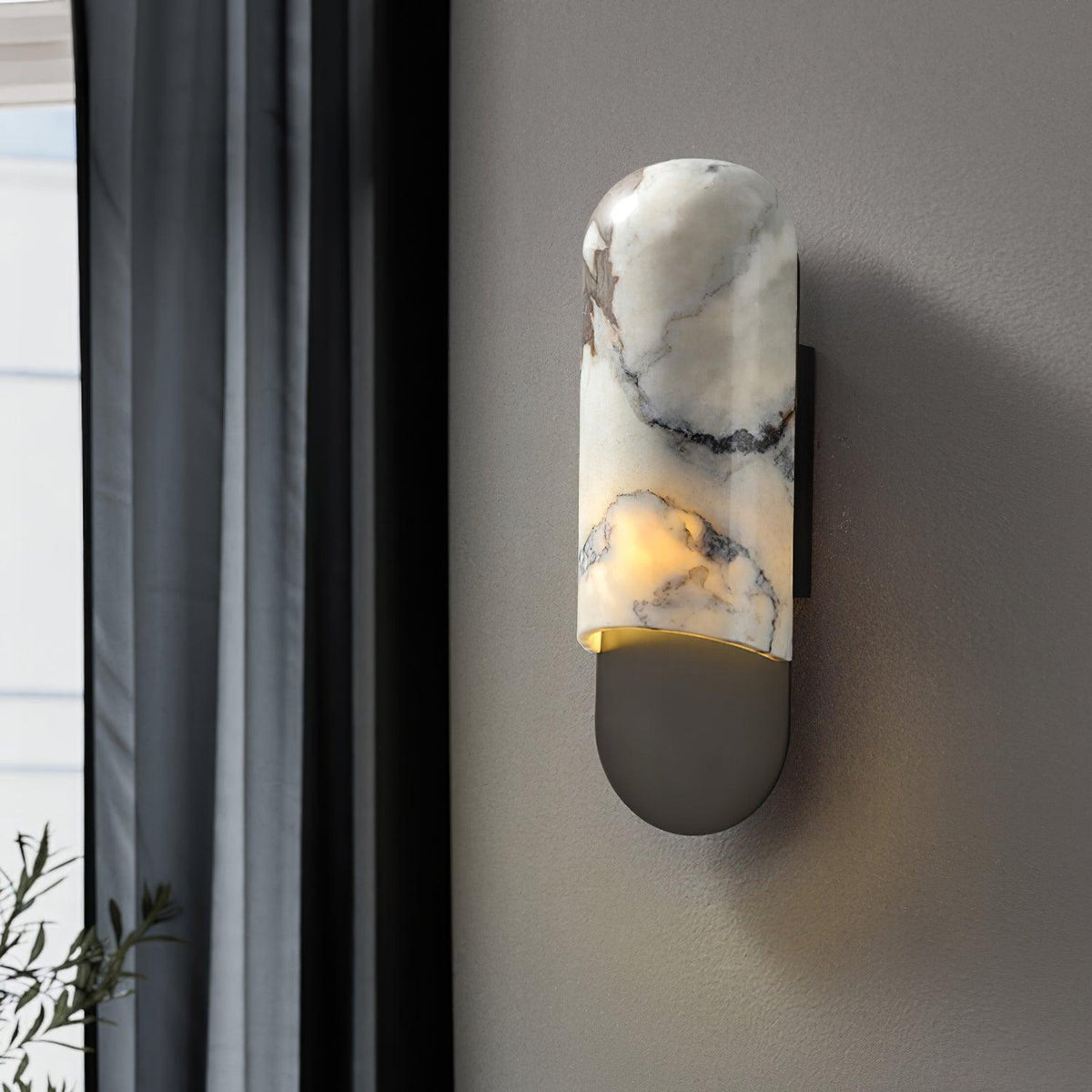 Glenena Marble Wall Light-Moonnatur