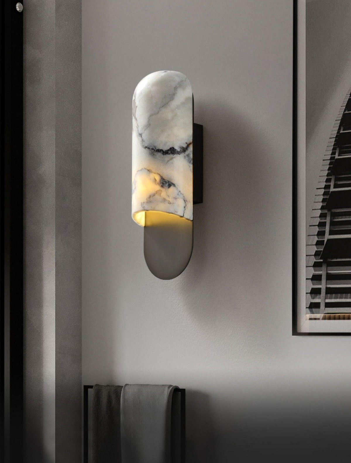 Glenena Marble Wall Light-Moonnatur