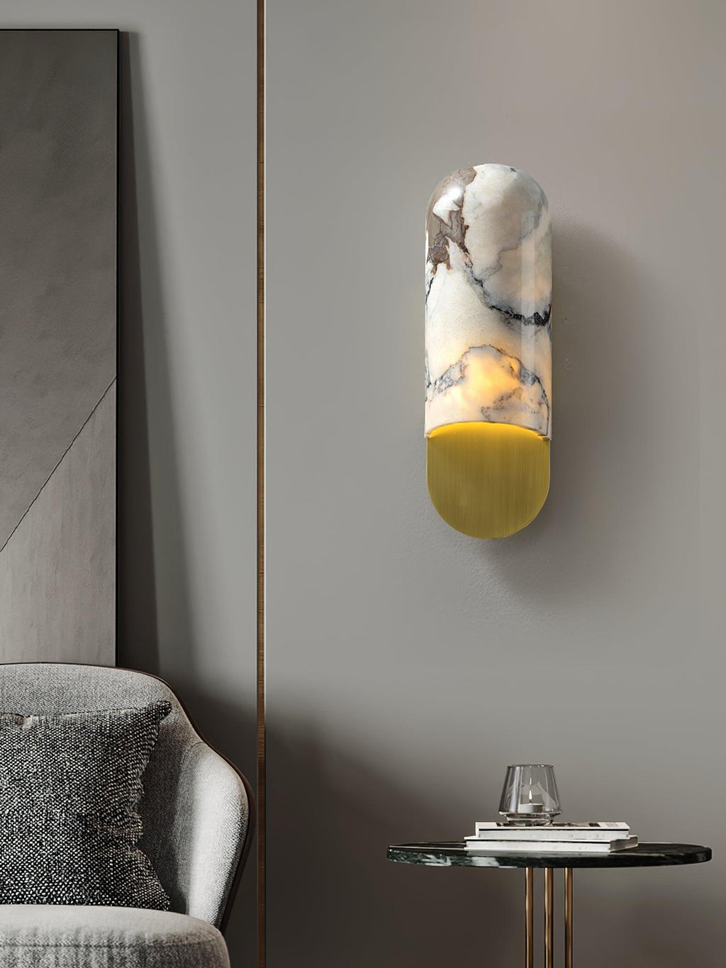 Glenena Marble Wall Light-Moonnatur
