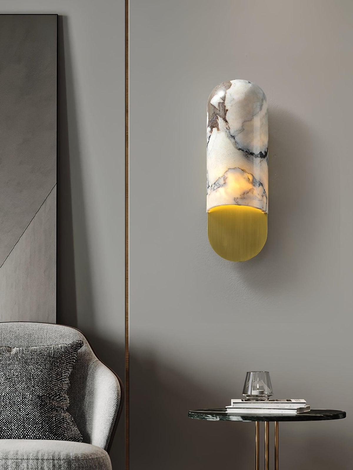 Glenena Marble Wall Light-Moonnatur
