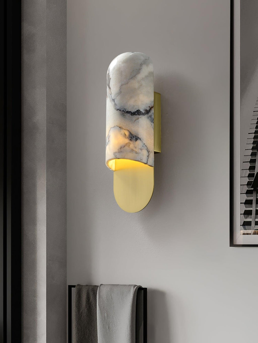 Glenena Marble Wall Light-Moonnatur