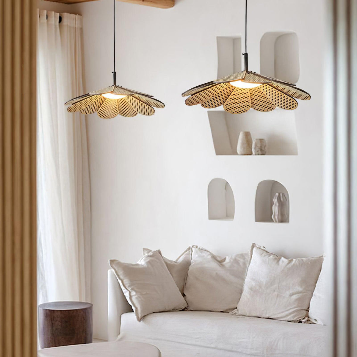 Helrenina Wood Pendant Light-Moonnatur