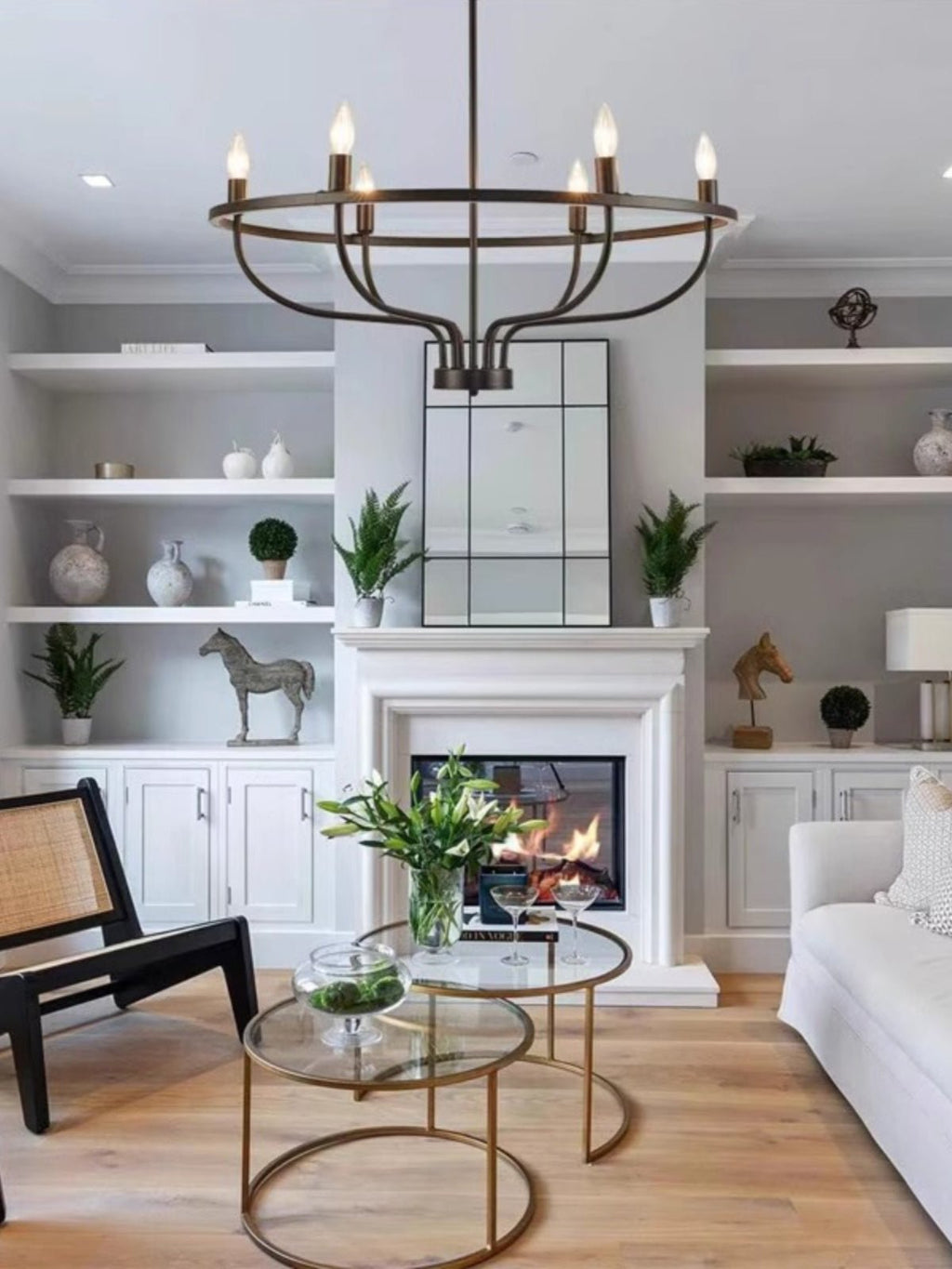 Perrinina Brass Chandelier-Moonnatur