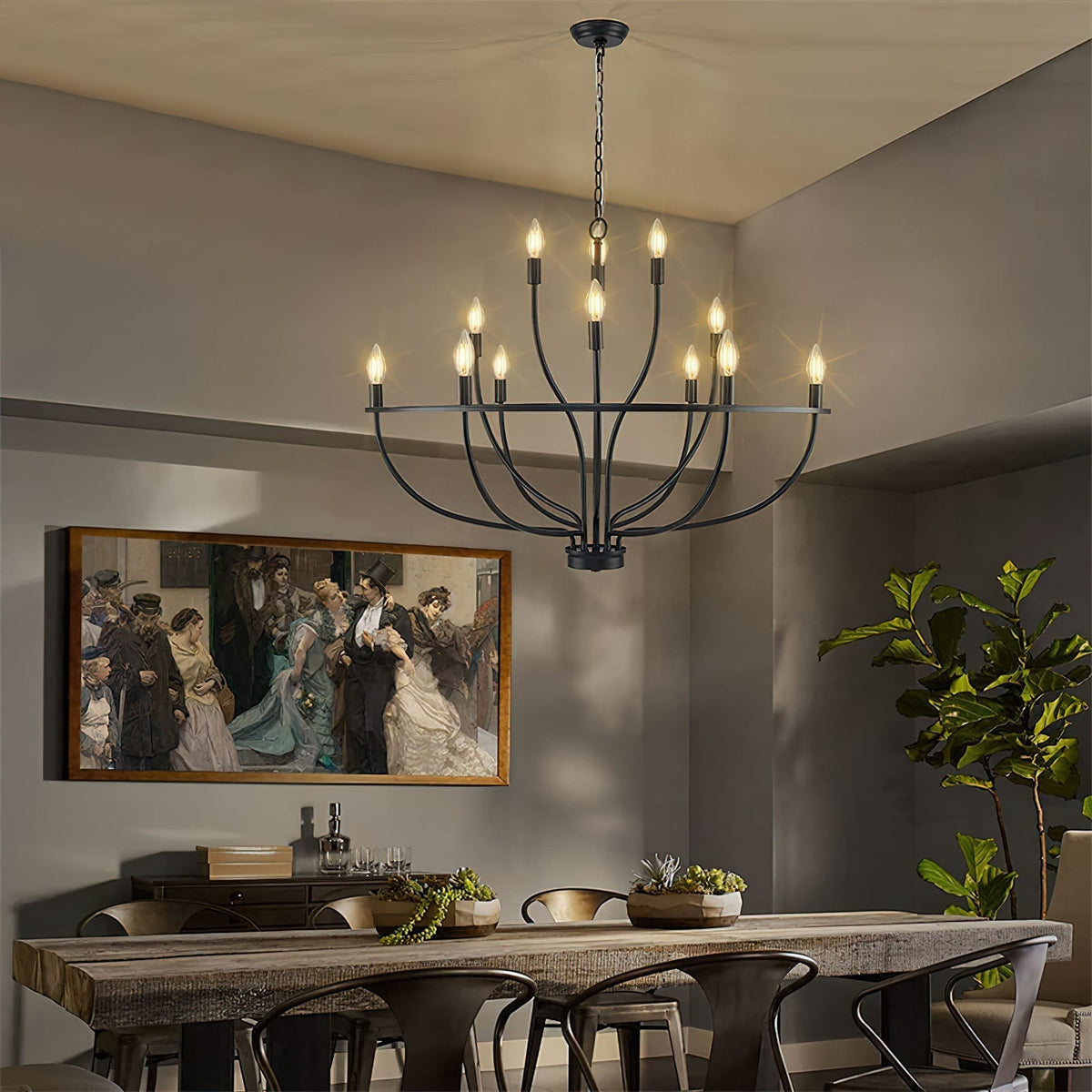 Perrinina Brass Chandelier-Moonnatur