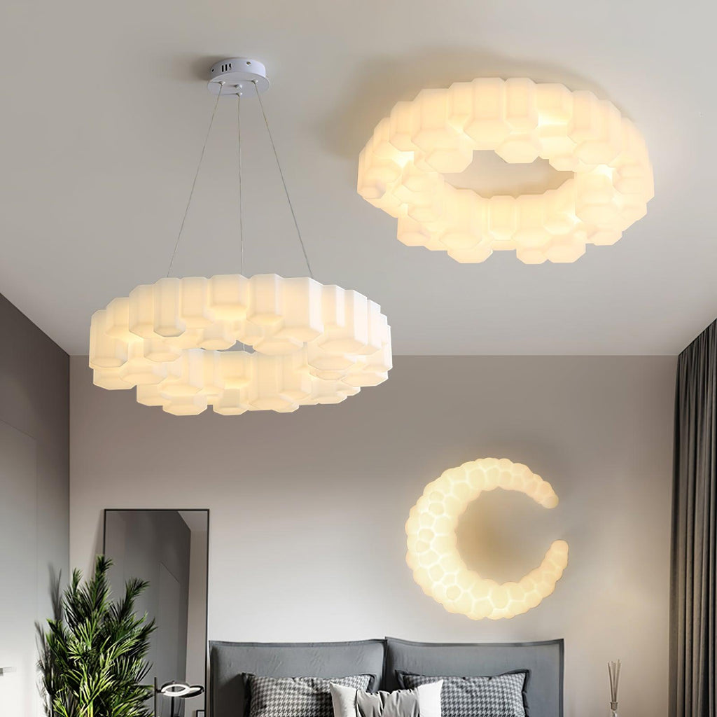 Ovenna Plastic Chandelier-Moonnatur