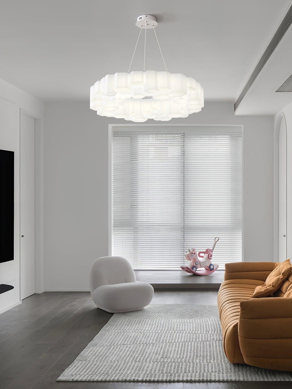 Ovenna Plastic Chandelier-Moonnatur