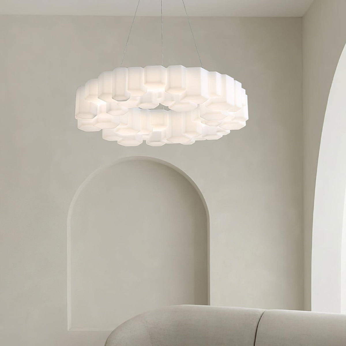 Ovenna Plastic Chandelier-Moonnatur