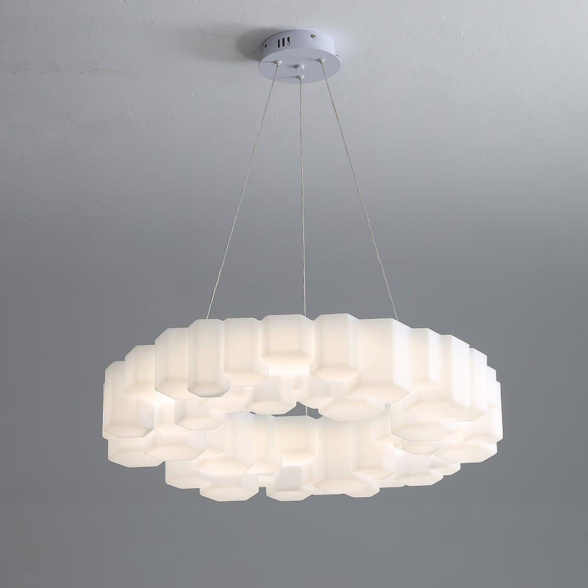 Ovenna Plastic Chandelier-Moonnatur