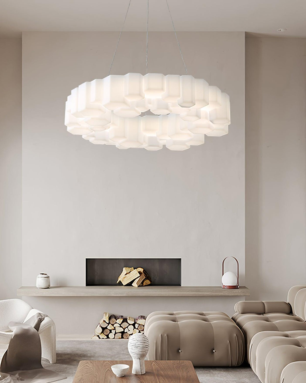 Ovenna Plastic Chandelier-Moonnatur