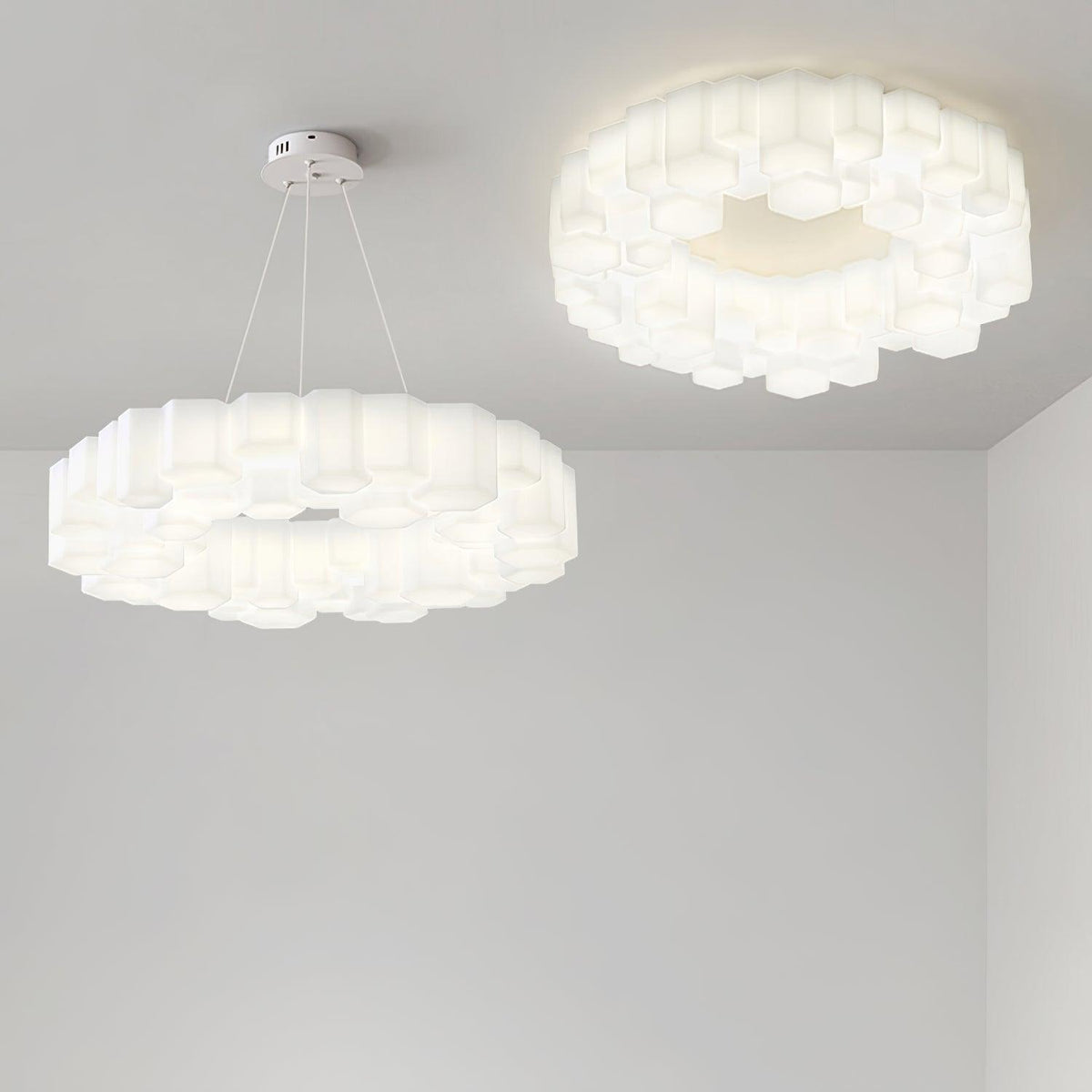 Ovenna Plastic Chandelier-Moonnatur