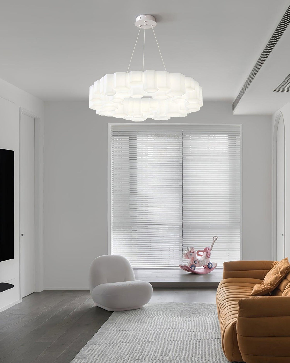 Ovenna Plastic Chandelier-Moonnatur