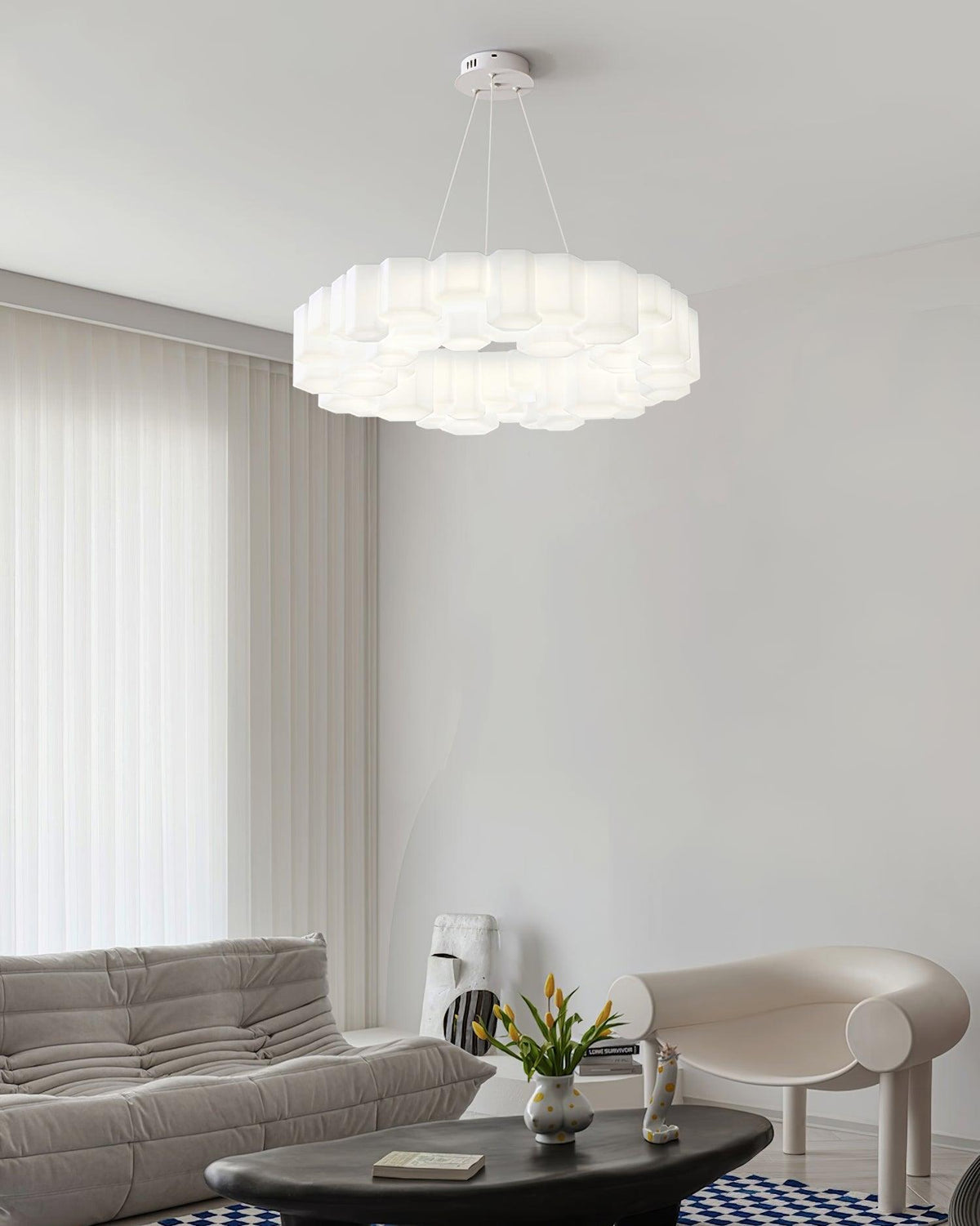 Ovenna Plastic Chandelier-Moonnatur