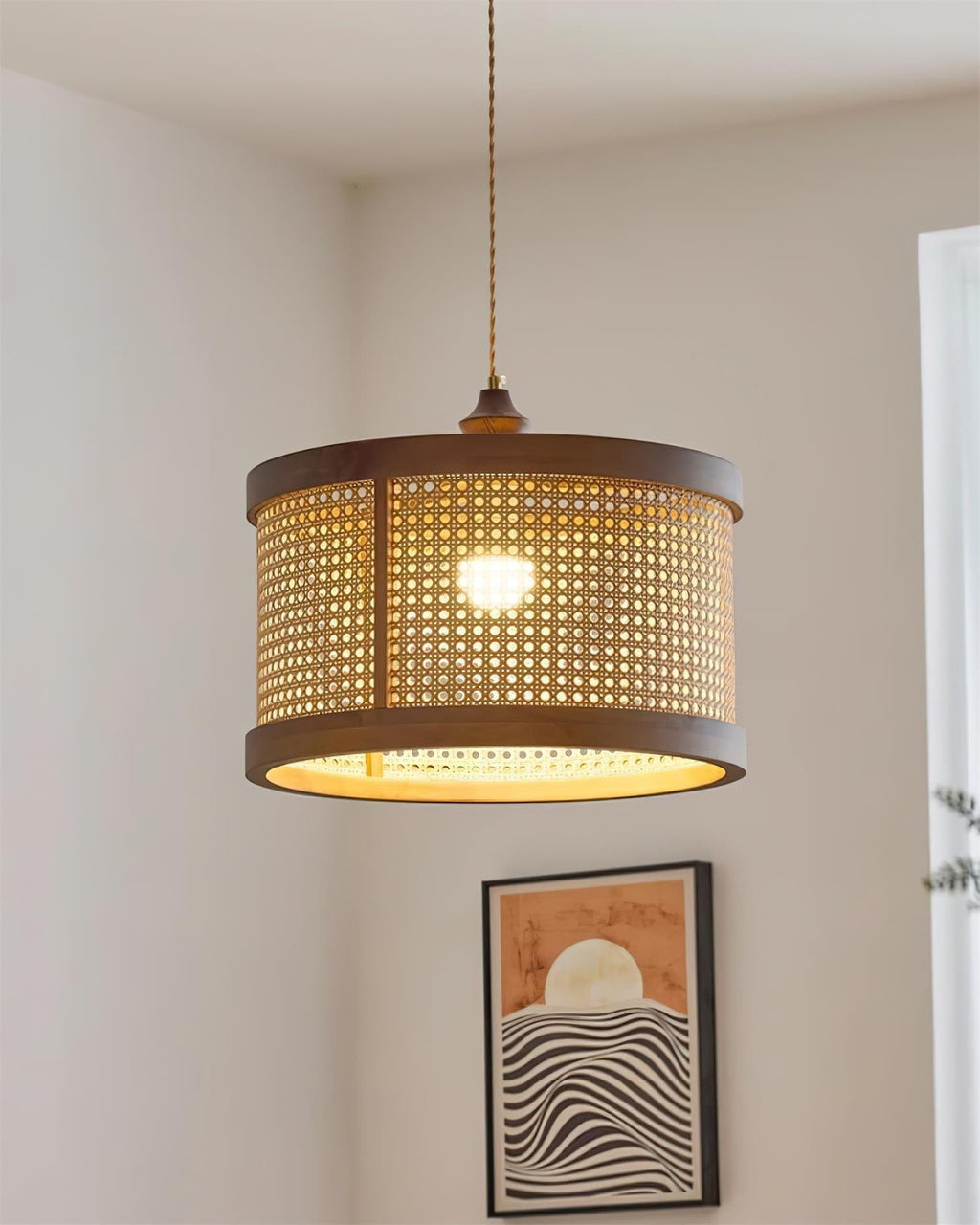 Torrenheath Rattan Pendant Light-Moonnatur