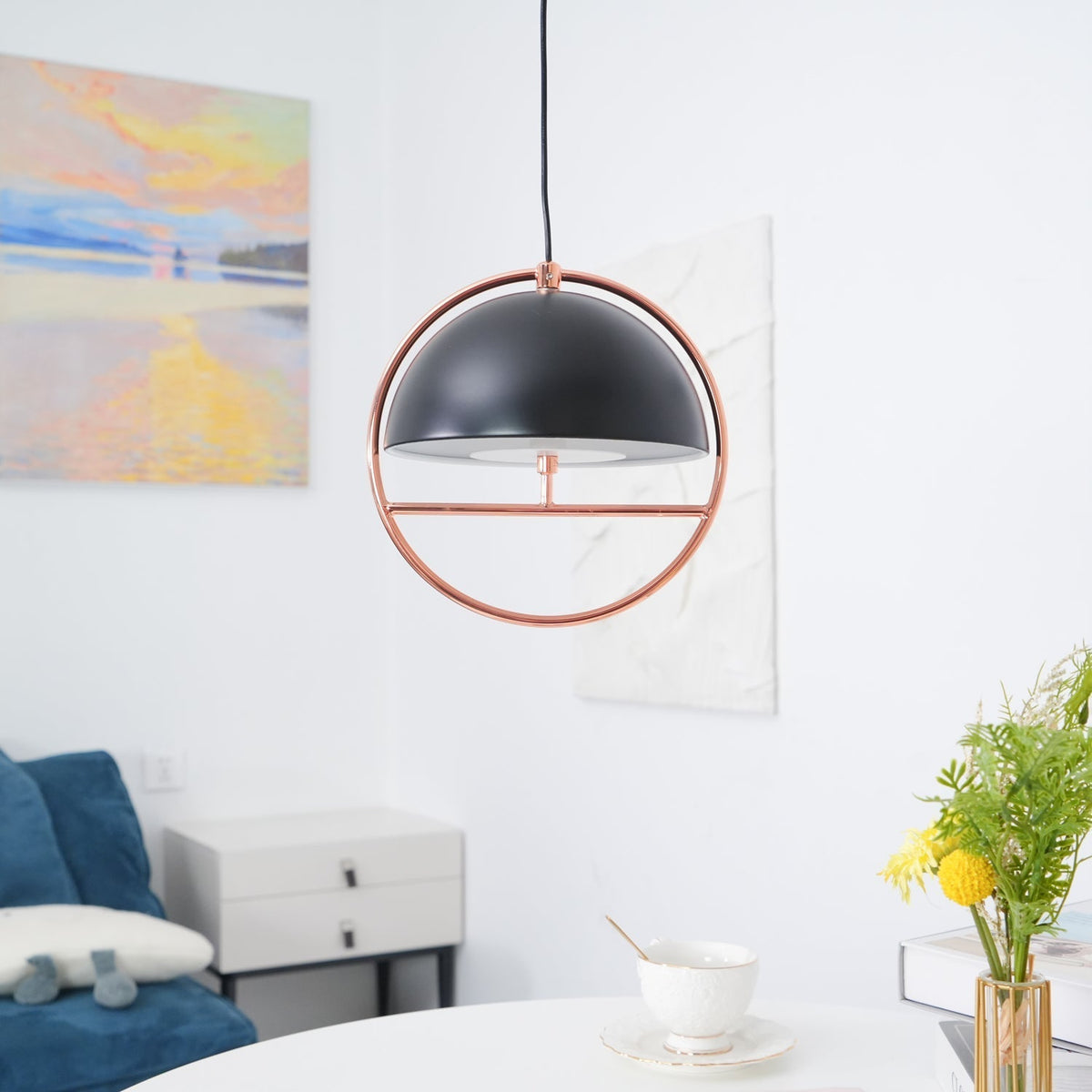 Brenora Steel Pendant Light-Moonnatur