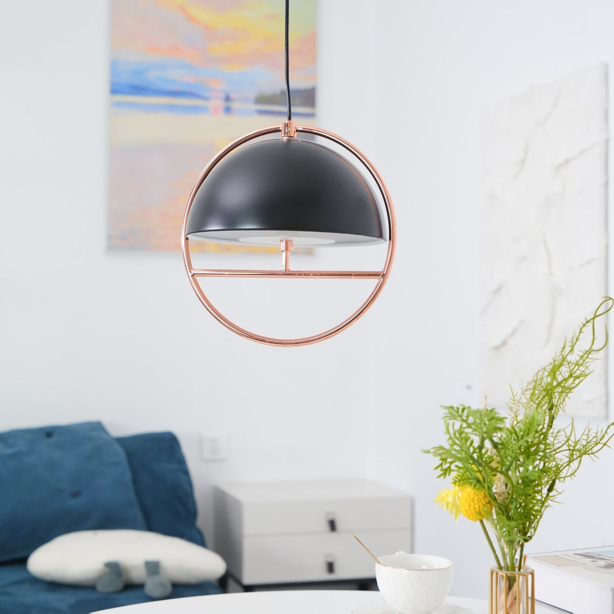 Brenora Steel Pendant Light-Moonnatur